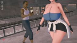 1girls 3d animated annoyed big_ass big_breasts bouncing_breasts curvy curvy_figure erect_nipples female_focus gigantic_breasts hourglass_figure huge_ass huge_breasts jill_valentine koikatsu large_ass large_breasts loop looping_animation nipples_visible_through_clothing no_sound resident_evil resident_evil_3 slutty_clothing smartphone tagme takeo92 thick_thighs tubetop video voluptuous wide_hips