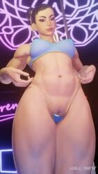 1girls 3d abs asian asian_female athletic athletic_female capcom chun-li dkx_nsfw female female_only hips mature_female milf panties pussy pussy_peek see-through see-through_clothing sports_bra street_fighter street_fighter_6 thong wide_hips