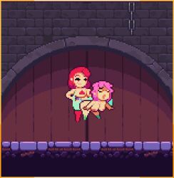 animated boobs fairy female/female monster_girl pixel_animation pixel_art scarlet_maiden strap-on video_game_character video_games