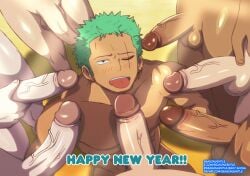 bukkake gay male male_only multiple_boys one_piece roronoa_zoro seasongentle yaoi