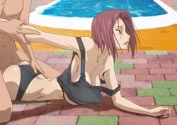 censored clothed_female_nude_male code_geass female female floor_sex kallen_stadtfeld kyabakurabakufu large_breasts pool poolside rape red_hair sex short_hair