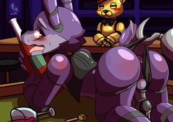 animatronic anus balls bear bonnie_(fnaf) five_nights_at_freddy's foxy_(fnaf) freddy_(fnaf) lagomorph machine male mammal mechanical penis rabbit robot saku1saya