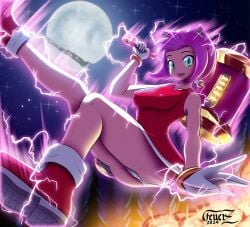 amy_rose amy_rose_(sonic_movie) background boots explosion feuerz green_eyes hammer humanized looking_at_viewer moon night night_sky original_film panties paramount_pictures pink_hair sega self_upload sonic_(series) sonic_the_hedgehog_(film) sonic_the_hedgehog_(series) sonic_the_hedgehog_3_(film) spoilers white_gloves