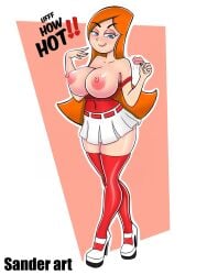 1girls big_breasts candace_flynn disney disney_channel disney_xd ginger phineas_and_ferb sander_art sanders solo white_female