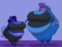 bbw big_breasts blueberry_inflation breasts cleavage female furry huge_breasts hyper_breasts inflation lj_caffie overweight tagme thick_thighs wide_hips