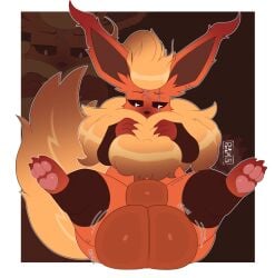 big_penis eeveelution feral flareon huge_cock justkindofhere penis pokemon pokemon_(species) thick_thighs wide_hips