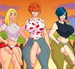 3futas ass balls blonde_hair blue_hair breasts buck_teeth casual casual_erection casual_exposure casual_nudity dickgirl earrings ed_edd_n_eddy erect_nipples eyeshadow freckles futa_only futa_with_futa futanari hair hair_over_one_eye half-erect hand_on_hip hoop_earrings hourglass_figure huge_ass huge_balls huge_breasts huge_cock human hyper hyper_balls hyper_penis ineffective_clothing intersex jay-marvel kanker_sisters lee_kanker makeup marie_kanker may_kanker navel nipple nipple_bulge orange_hair penis penis_out penis_through_fly siblings sisters small_clothes testicles thick_penis thick_thighs top_commented veiny_penis voluptuous wide_hips