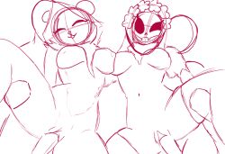 2boys 2girls catrina_(fortnite) fortnite fortnite:_battle_royale happy_sex hood leg_grab penetration raven_team_leader sketch stupidroach thighhighs wip