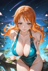 ai_generated female female_only nami_(one_piece) one_piece only4uart swimsuit