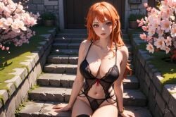 ai_generated female female_only lingerie nami_(one_piece) one_piece only4uart