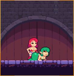 animated boobs female/female mermaid pixel_animation pixel_art scarlet_maiden video_game_character video_games