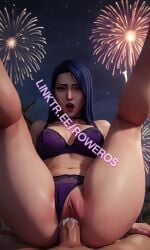 ai_generated animated arcane blue_eyes blue_hair caitlyn_(league_of_legends) caitlyn_kiramman cum_in_pussy fireworks lingerie medium_breasts rower sound_effects tagme vaginal_sex video