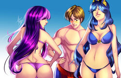 1boy 2girls crossover female ffm friendship_is_magic human_male male marvel my_little_pony panties peter_parker princess_luna_(mlp) spider-man spider-man_(series) straight straight_hair twilight_sparkle_(mlp) underwear xdtopsu01