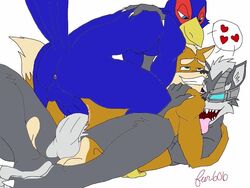 anal anus ass avian balls canine erection falco_lombardi fox fox_mccloud furryboy606 group group_sex male mammal multiple_males nintendo penis sex star_fox threesome video_games wolf wolf_o'donnell yaoi