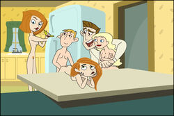 2boys 3girls ann_possible disney female human james_timothy_possible kim_possible kimberly_ann_possible male multiple_boys multiple_girls nipples pubic_hair ron_stoppable sex straight straight_hair swingers tagme tara_(kim_possible)