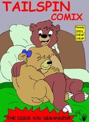 anthro bear bow cover cub disney female fur furry furry_only kit_cloudkicker male mammal molly_cunningham straight talespin young