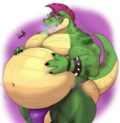 4_fingers aileron_(artist) alligator alligatorid anthro anthro_male anthro_only arm_muscles ball_peek balls_peek belly belly_button belly_expansion belly_focus big_belly big_bulge big_muscles bloated bodily_fluids bracelet breath bulge claws clothing crocodilian dad_bod dadbod expansion eyewear fat fat_man fatfur fetish fingers five_nights_at_freddy's five_nights_at_freddy's:_security_breach furry furry_male furry_only green_body green_skin hair hand_on_belly hands_on_belly hands_on_stomach hi_res huge_belly huge_stomach jewelry male male_only masculine masculine_male massive_belly mohawk mohawk_(hairstyle) montgomery_gator montgomery_gator_(fnaf) moobs musclegut muscles muscular muscular_anthro muscular_arms muscular_male navel no_females no_male_nipples no_nipples only_male overweight overweight_anthro overweight_male pecs pecs_bigger_than_head pink_tongue purple_clothing purple_hair purple_speedo purple_thong purple_underwear reptile scalie scottgames sharp_teeth small_head solo speedo speedo_only spiked_bracelet spikes steel_wool_studios stomach sunglasses sweat sweating sweaty tail tan_belly teeth testicle_peek thick_thighs thong thong_only tight_speedo tongue tongue_out underwear