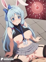 1girls ai_generated anime arifureta_shokugyou_de_sekai_saikyou blue_eyes blue_hair breasts clothed_sex large_breasts mforcia sex shea_haulia uncensored vagina vaginal_penetration vaginal_sex