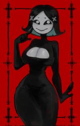 big_ass big_breasts big_breasts big_butt big_thighs big_titties black_hair clothing curvaceous curvaceous_female curvaceous_figure curvy curvy_figure curvy_hips female female_focus female_only looking_at_viewer original original_character short_hair zzzilart