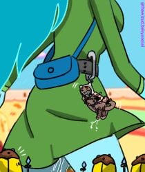 adventure_time banana_guard bondage canyon_(adventure_time) carabiner chains femdom finn_the_human giantess objectification older_woman_and_younger_boy thewizud tied_up