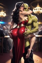 ai_generated ass, back bald carrying diana_prince dress, goblin, green groping her, love male mancin melkor naked, red style,in tight view, wearing with wonder_woman wonder_woman_(series)