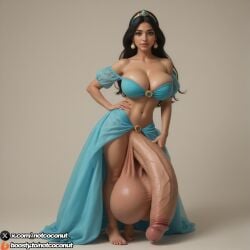 1futa ai_generated aladdin big big_balls big_penis boosty boosty_username breasts cute futa_only futanari huge_balls huge_breasts huge_cock notcoconut princess_jasmine sexy swimsuit twitter twitter_username