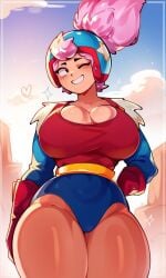 ai_generated big_thighs brawl_stars janet_(brawl_stars) sexy_pose smiling