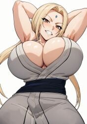 1girls absurd_res absurd_resolution absurdres armpit armpit_fetish armpits arms_behind_head big_breasts blonde_hair blush blush_lines boruto:_naruto_next_generations breasts brown_eyes busty cleavage clothing curvaceous curvy curvy_female curvy_figure damos_(child_flame) female female_focus female_only forehead_jewel hi_res high_resolution highres huge_breasts japanese_clothes japanese_clothing jewel kimono large_breasts light-skinned_female light_skin long_hair low-angle_view mature mature_female milf naruto naruto_(classic) naruto_(series) naruto_shippuden shaved_armpit shounen_jump simple_background smile smiling smiling_at_viewer solo solo_female solo_focus tagme tsunade under_cleavage underboob undercleavage viewed_from_below voluptuous voluptuous_female white_background