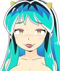 alien blank_background blushed_face lum preview retzhuko_(artist) shocked sketch urusei_yatsura