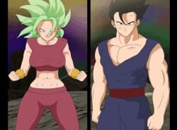 chuchozepa dragon_ball dragon_ball_super kefla legendary_super_saiyan nipples son_gohan super_saiyan super_saiyan_2 tournament_of_power video