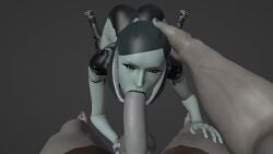 1boy 1girls 3d android animated artist_request blowjob edi eye_contact female hand_on_head human_on_robot male mass_effect mp4 no_sound oral oral_sex petite pov robot robot_girl sexbot skinny slim tagme technophilia video