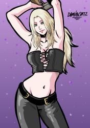 big_breasts blonde_female blonde_girl blonde_hair damiansmtz devil_may_cry devil_may_cry_(series) devil_may_cry_4 devil_may_cry_5 leather_clothing trish trish_(devil_may_cry)