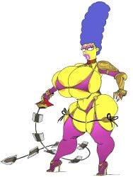 1girls big_breasts bimbo blue_hair breasts clothing cosplay fatfoxlower female female_only high_heels huge_breasts isabella_valentine_(cosplay) legwear marge_simpson outfit purple_lipstick purple_outfit sexy_outfit solo solo_female soul_calibur the_simpsons thick_thighs voluptuous voluptuous_female white_background wide_hips yellow_skin