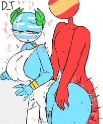 1boy 1girls anal big_ass big_breasts clothed_female_nude_male countryhumans countryhumans_edit countryhumans_girl edit edited_art edited_image esperanto greece greece_(countryhumans) headwear huge_ass partially_clothed red_skin sex_from_behind shading spain spain_(countryhumans) tagme tagme_(artist) thick_thighs white_dress white_skinned_futanari