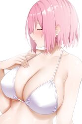 1girls arind_yudha big_breasts breasts fate/grand_order fate_(series) female hair_over_one_eye large_breasts mash_kyrielight pink_hair purple_eyes solo