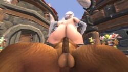 1boy 1girls 3d 60fps animal_genitalia animated ass balls boots bouncing_ass bouncing_balls cowgirl_position edit female_domination gloves hi_res horsecock human interspecies jaina_proudmoore loop nude nude_female nude_male penis ponytail pussy shweeei size_difference smooth_animation sound spread_legs tagme tauren vaginal_penetration video white_hair world_of_warcraft