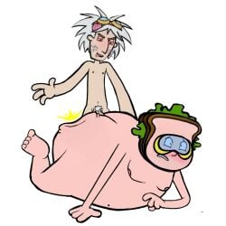 2024 2boys anal anal_sex ass barefoot big_ass blush cartoony chubby chubby_male chuck_the_evil_sandwich_making_guy color colored digital_drawing_(artwork) digital_media_(artwork) doggy_style dr._two_brains food_humanoid gay gay_anal gay_sex goggles goggles_on_head goggles_only green_hair male/male male_only naked nude nude_male red_eyes self_upload sex skinny skinny_male slapping_ass slapping_butt spanking spanking_ass spiky_hair tongue tongue_out villain whiskers white_hair wordgirl