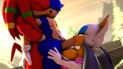 1girls 2boys 3d 3d_model bisexual blowjob female knuckles_the_echidna male male_penetrated male_penetrating_male mobian mobian_(species) mobian_bat multiple_boys oral oral_sex penis rouge_the_bat sega sonic_(series) sonic_adventure_2 sonic_the_hedgehog sonic_the_hedgehog_(series) zoothen