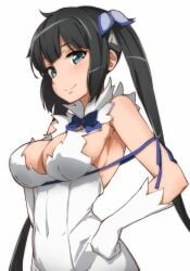 artist_request boob_window dungeon_ni_deai_wo_motomeru_no_wa_machigatteiru_darou_ka gloves hestia_(danmachi) large_breasts looking_at_viewer