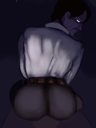 ass ass_focus hannibal hannibal_lecter male no_visible_genitalia pov pov_eye_contact wip