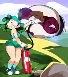 2020s 2girls about_to_burst about_to_pop air_inflation airtank anxious backwards_cap big_belly blue_sky brown_hair candy_girl clothed clothed_woman clouds colour cute cute_face cute_girl fit_to_burst forced_inflation full_body_inflation gloves grass grass_field green green_hair happylikeawall happylikeawall_(artist) helium_inflation helium_tank hills inflated inflated_belly inflated_breasts inflation inflation_fetish jumper oc pale-skinned_female pale_skin ready_to_burst ready_to_pop rocks scared_expression scared_face self_insert shorts socks sunken_head sunken_limbs white_skin youtube youtube_avatar youtuber youtuber_girl