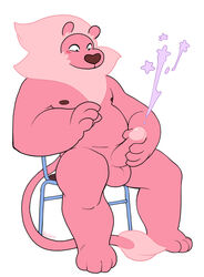 anthro blush cartoon_network circumcised cum feline lion lion_(steven_universe) male male_only mammal nipples penis solo steven_universe