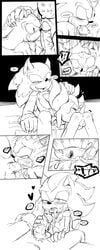 7624cq anthro balls comic cum male male_only monochrome oral penis sega shadow_the_hedgehog sonic_(series) sonic_the_werehog werehog yaoi