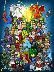 20th_century_fox alien alien_(franchise) alien_vs_predator avengers balls bananas_in_pajamas ben_grimm bethesda_softworks boba_fett bruce_the_shark bulbasaur captain_america christianity christmas clothing crossover darth_maul darth_vader dc deadpool demon doctor_doom doctor_manhattan donatello dovahkiin dragon_ball dragon_ball_(series) dragon_ball_z elf family_guy fantastic_four freddy_krueger friday_the_13th glenn_quagmire gun halo harry_james_potter harry_potter hawkeye headgear heaven hell helmet hulk human image_comics indiana_jones indiana_jones_(series) iron_man jason_voorhees jaws_(film) john_mcclane john_rambo leonardo lucasfilm luigi madness madness_combat majin_buu male male_only mandalorian mario mario_(series) marvel mask master_chief metal_gear metal_gear_(series) metal_gear_solid michelangelo newgrounds nick_fury nightmare_on_elm_street nintendo optimus_prime papa_smurf penis peyo_(copyright) pico_(newgrounds) pikachu pokémon_(species) pokemon pokemon_(anime) predator predator_(franchise) r2-d2 raiden_(metal_gear) rambo raphael religion rennis05 roger_ramjet santa_claus satoshi_(pokemon) skyrim snorks spawn spawn_(series) spider-man spider-man_(series) squirtle star_wars stormtrooper straight_hair super_mario_bros. superhero superman t-800 teenage_mutant_ninja_turtles terminator testicles the_elder_scrolls the_shredder the_smurfs the_thing_(marvel) thor thor_(series) transformers universal_studios wade_wilson waldo watchmen weapon where's_waldo x-men xenomorph yautja