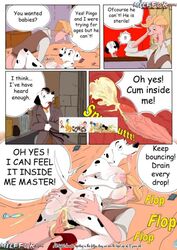 ! 101_dalmatians anthro anus ass balls black_fur blonde_hair breasts canine coat collar comic condom cuck cuckold cum cum_in_pussy cum_inside dalmatian dialogue disney dog english_text female female_on_top fucked_silly fur hair high_heels human internal interspecies male mammal milffur.com nipples ntr on_top onomatopoeia open_mouth penis perdita pongo roger_radcliffe sad saliva sex straight teeth text tongue tongue_out vein veiny_penis white_fur