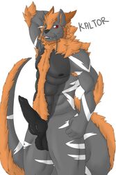 abs anatomically_correct anthro arcanine balls canine chinese_dragon kairyu211 male male_only mammal muscles nintendo penis pokemon pokemon_(species) solo video_games