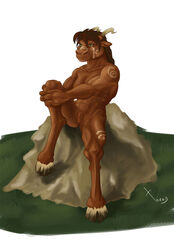 anthro bovine breasts brown_fur clitoris female female_tauren fur furry hooves horns mammal muscles muscular_female pussy solo tauren tauren_female video_games warcraft world_of_warcraft xorad