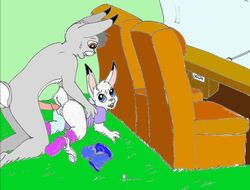 anthro balls duo furry lagomorph male mammal mike_sherman penis yaoi young