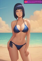 ai_generated beach beach_towel blonde_female blonde_hair blonde_hair_female hair_over_one_eye hinata hyuuga_hinata naruto naruto_(series) ponytail seaside short_hair swimsuit tagme yuri