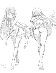 akemi_homura artist_request bare_ass high_heels kneepits puella_magi_madoka_magica tagme